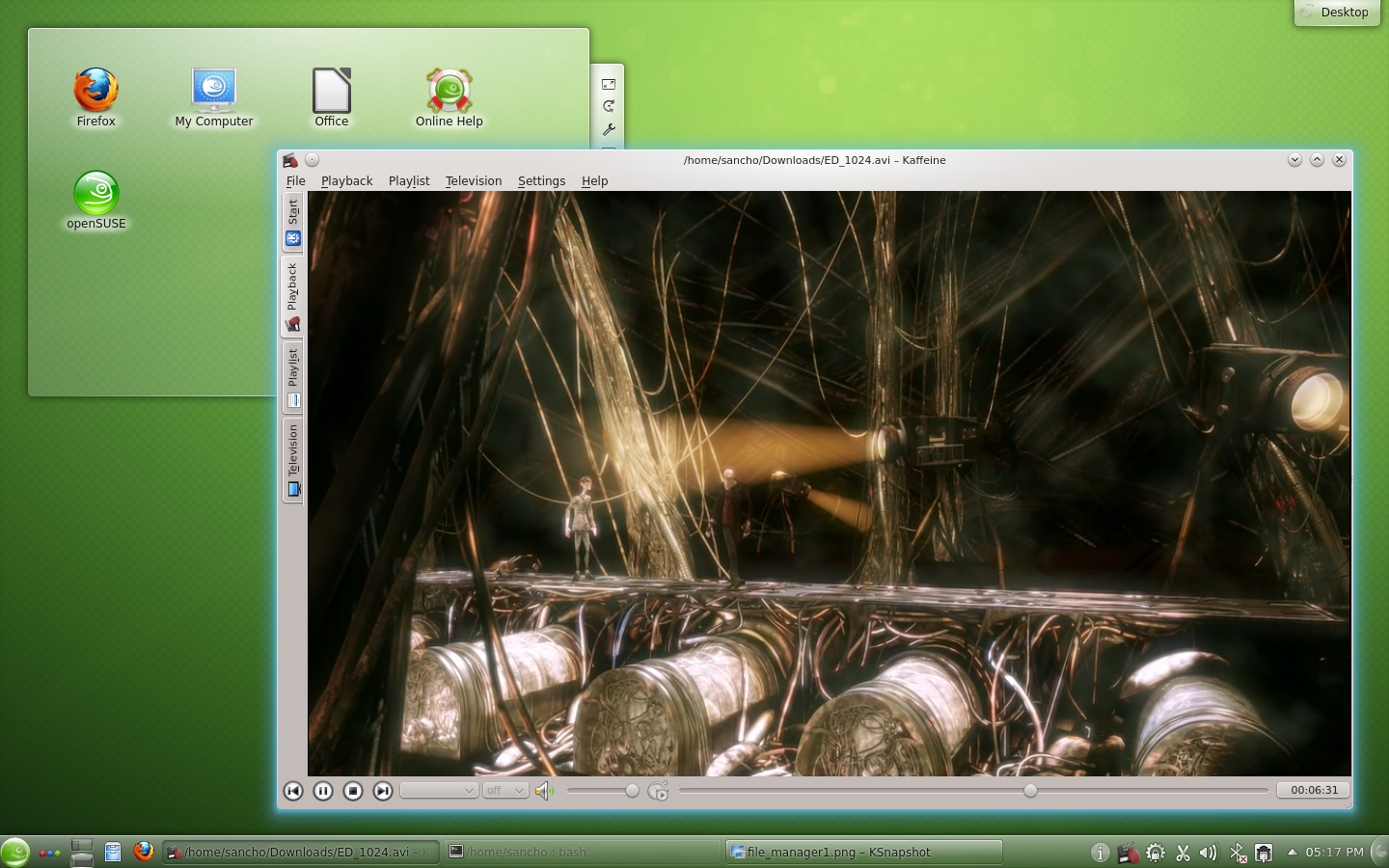 Opensuse-12.2-kde-reproductor video.png