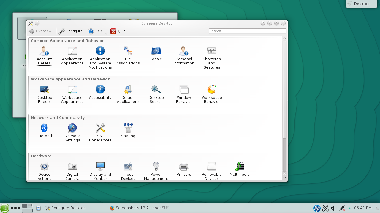 13.2 - KDE - Configure desktop.png