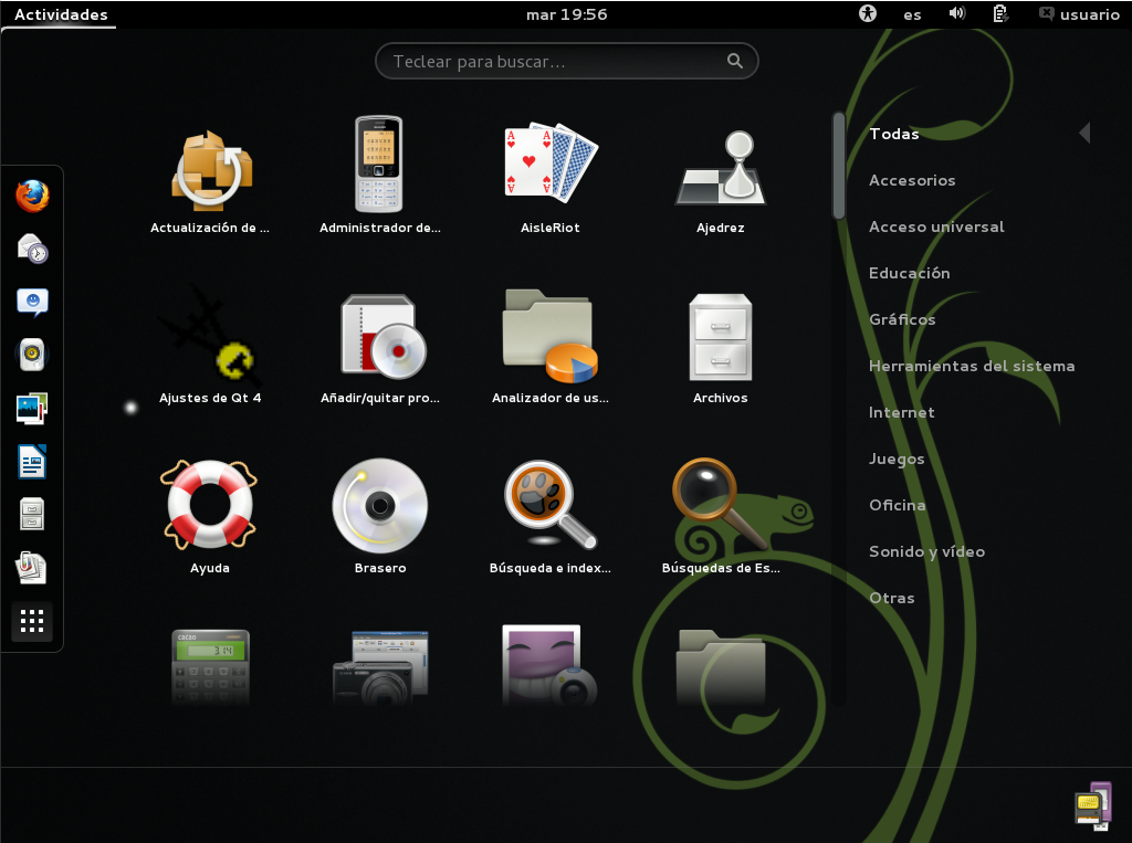 OpenSUSE 12.3 GNOME-menu.png