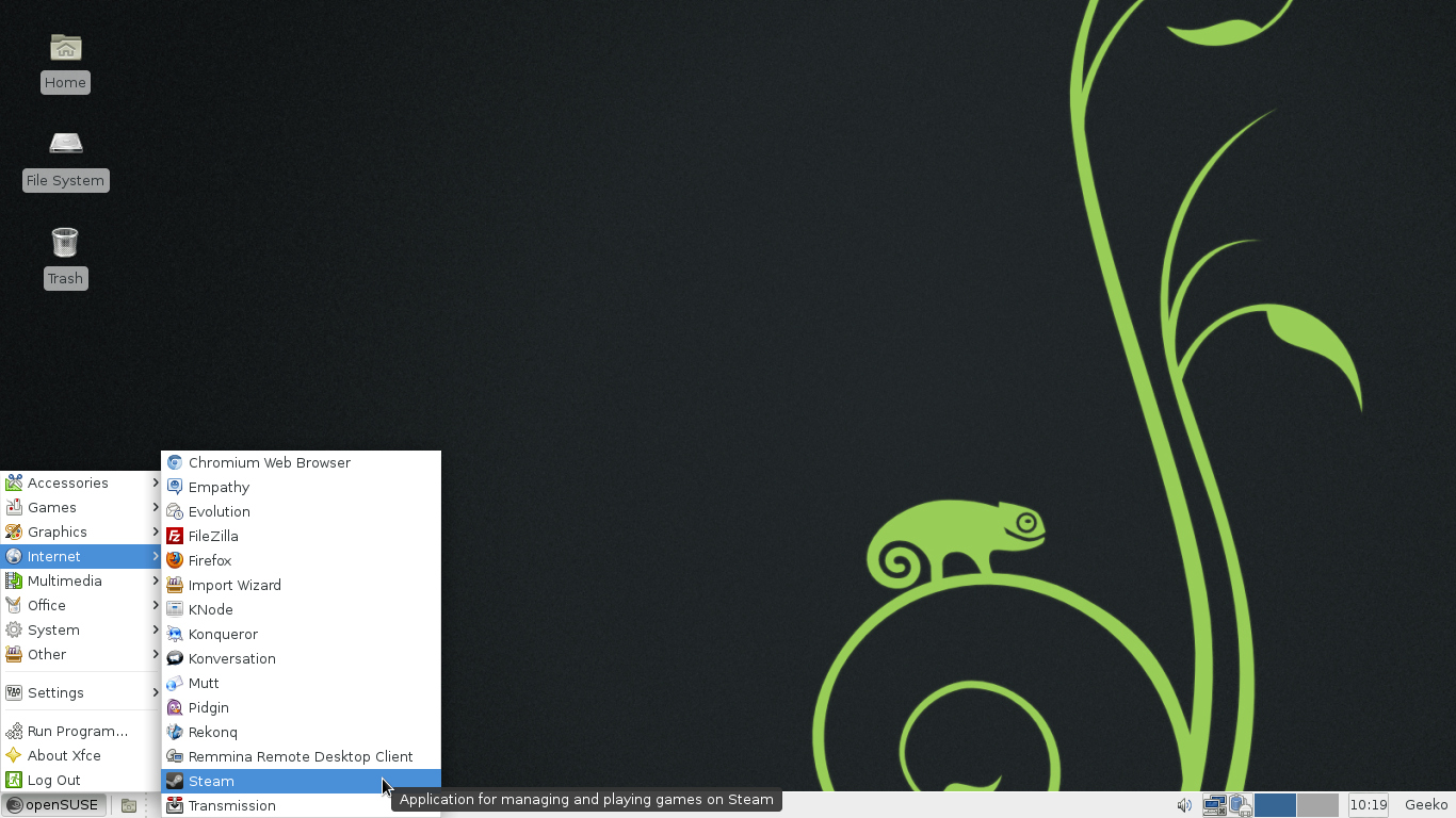 OpenSUSE 12.3 xfce menu.jpg