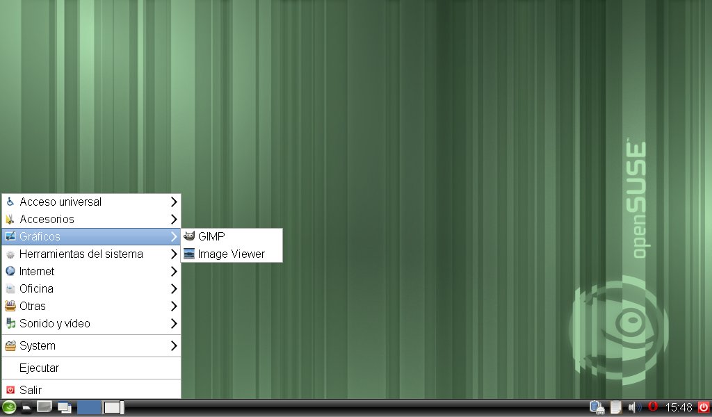 OpenSUSE 11 4-LXDE-Lanzador de aplicaciones.jpg
