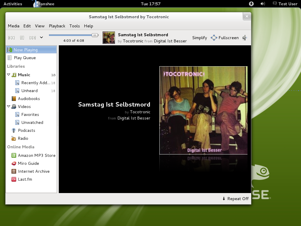 OpenSUSE 12.1 GNOME banshee.png