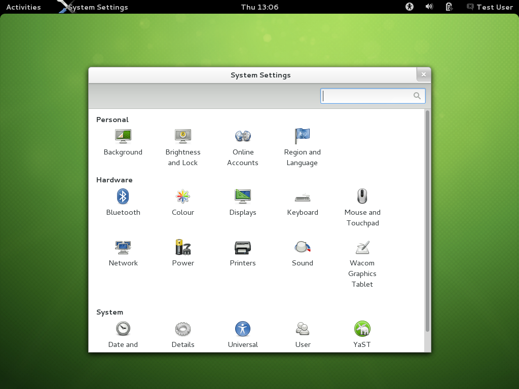 OpenSUSE 12.2 GNOME settings.png